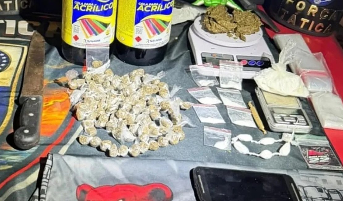 Local usado para preparo de drogas é descoberto pela PM em Maceió