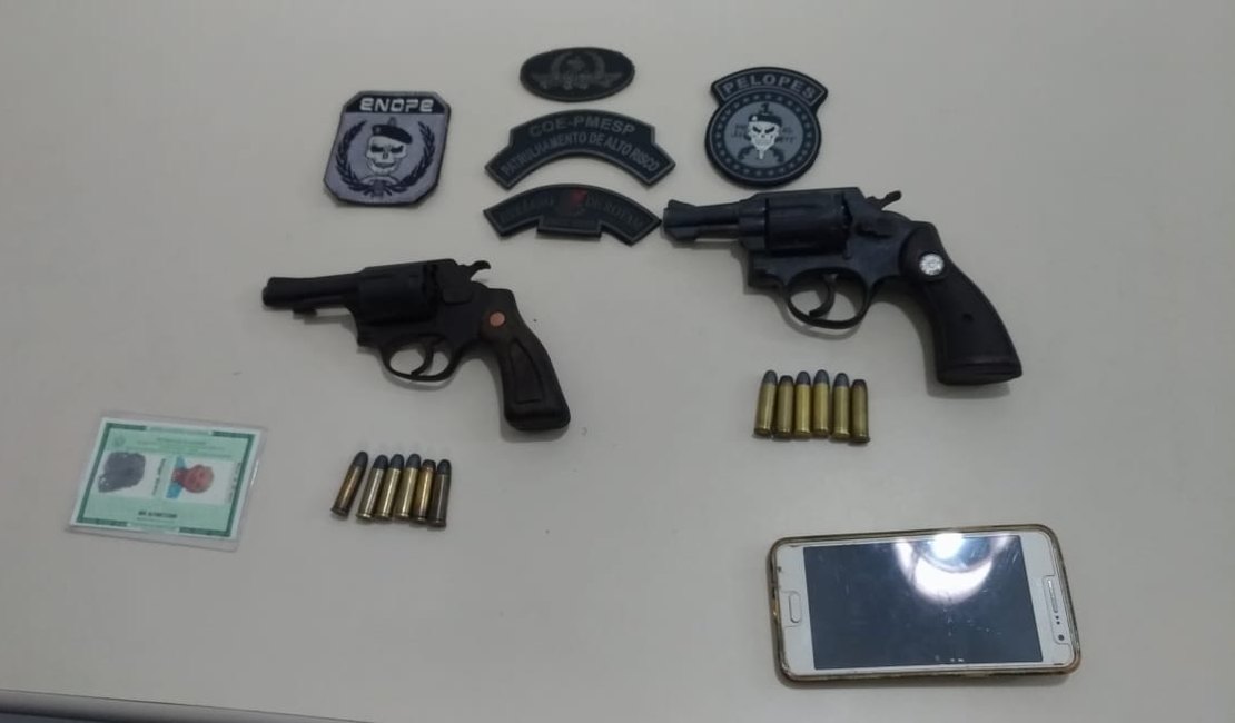 Polícia prende dois homens por porte ilegal de arma de fogo na zona rural de São Sebastião
