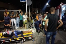 Vídeo. Colisão entre duas motos deixa três feridos em Arapiraca