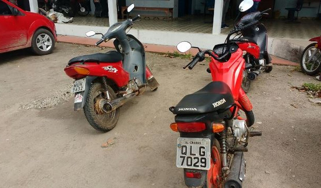 Menores são apreendidos com motos roubadas em Arapiraca