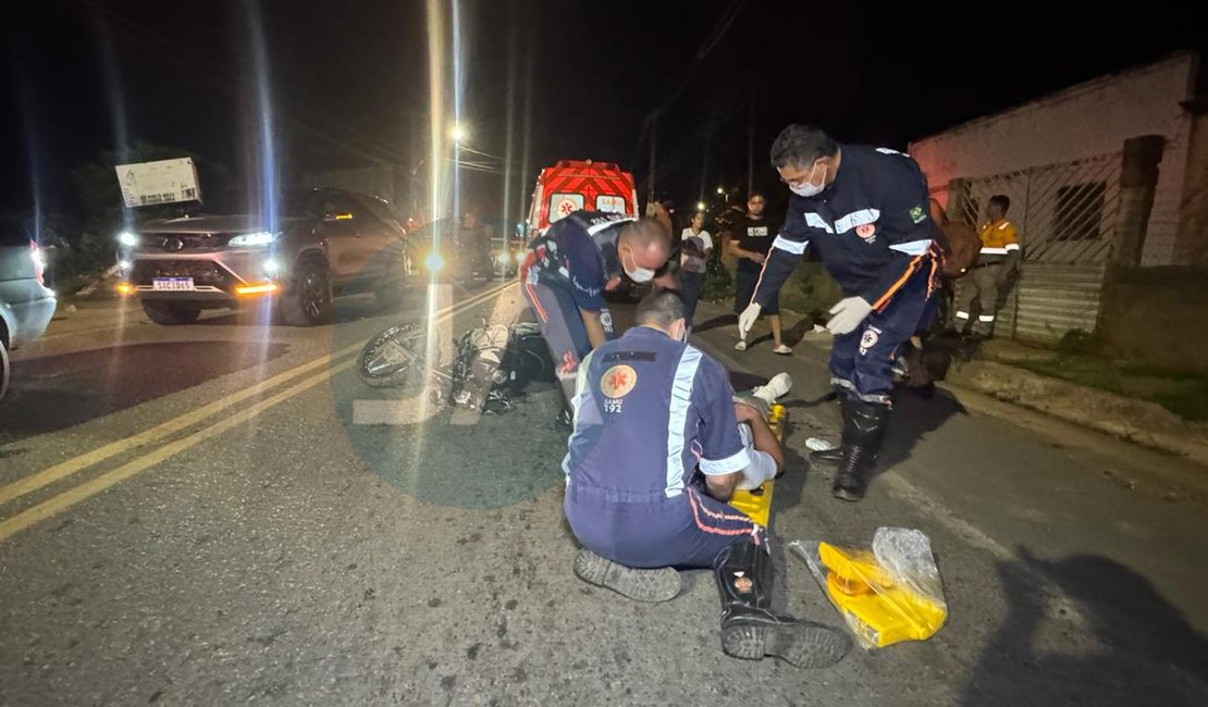 Motociclista avança contramão e causa batida perto do campus Arapiraca da Ufal