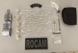 Polícia Militar apreende arma de fogo, drogas e materiais ilícitos em ações no interior