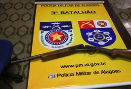 PM prende jovem por porte ilegal de ama de fogo em Arapiraca