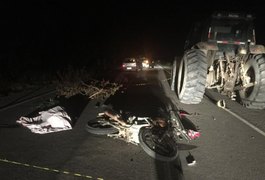Motociclista morre após colidir com trator na AL-220