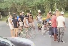 Homem fica ferido após colisão entre moto e carro na AL-115, em Girau do Ponciano