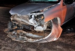 Duas pessoas ficam feridas em acidente de carro na AL-215, em Boca da Mata