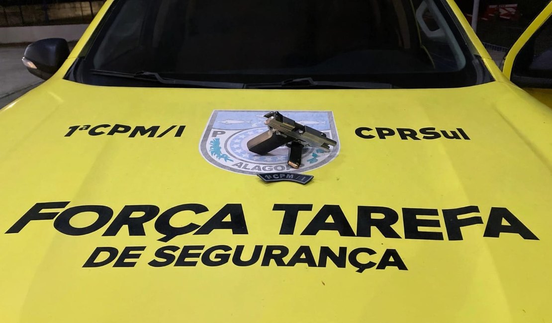 Homem com condenação por homicídio é preso com pistola após bater em viatura da PM em São Miguel dos Campos