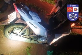 Polícia recupera moto roubada minutos após assalto, em Arapiraca