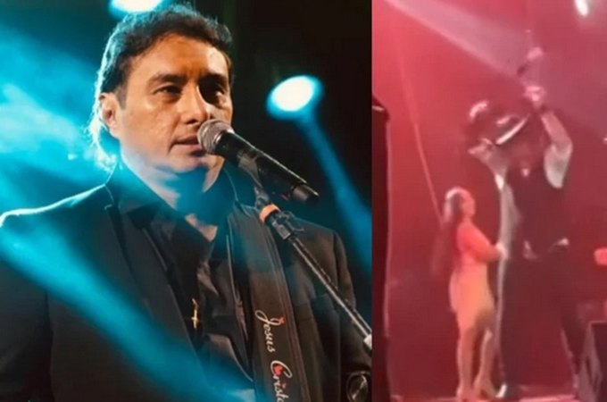 VÍDEO: Cantor defende Neymar, joga violão no chão e abandona show em Pernambuco