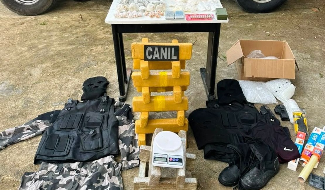 Canil do 3º BPM apreende drogas e causa prejuízo de R$ 190 mil ao tráfico em Arapiraca