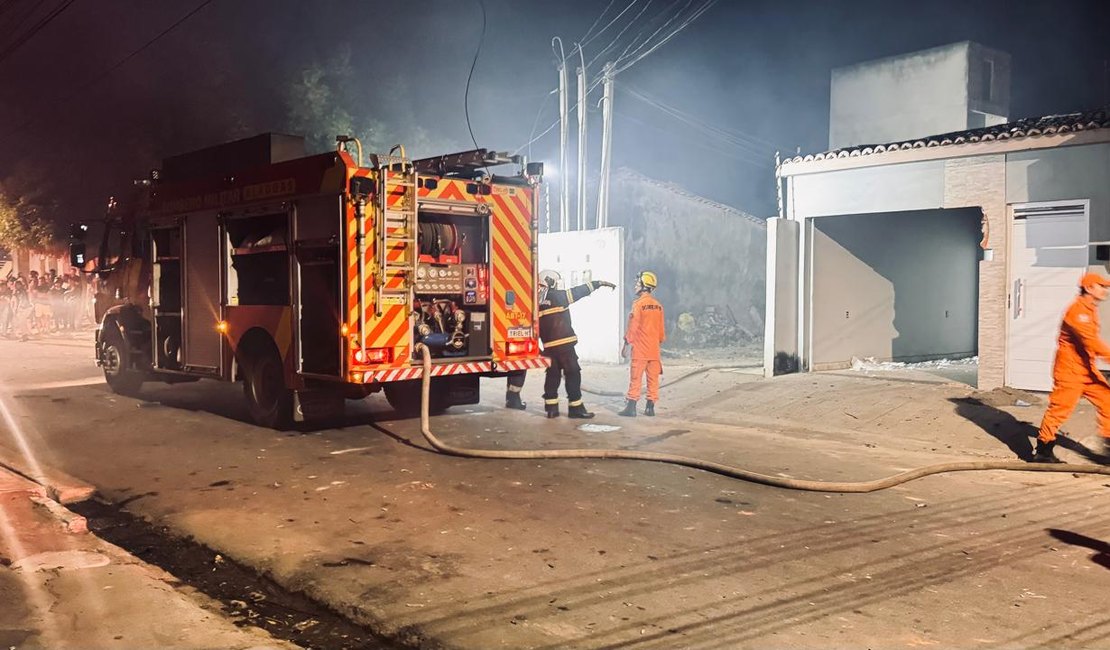 Explosão em depósito de fogos de artifício em Arapiraca não deixou feridos, segundo Corpo de Bombeiros