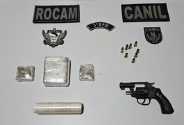 Homem é preso por tráfico de drogas e posse de arma após tiros assustarem moradores, em Arapiraca
