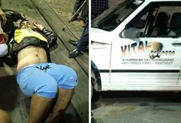 Motociclista fica ferido após colisão entre carro e moto em Palmeira dos Índios