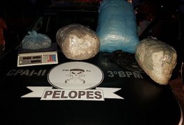PM apreende 34 kg de maconha após denúncia anônima em São Sebastião, AL