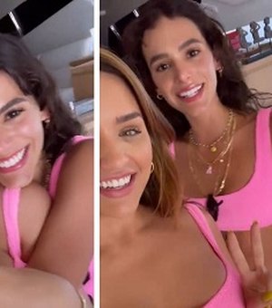 Bruna Marquezine grava vídeo com Rafa Kalimann e afasta rumores de mal-estar entre as duas