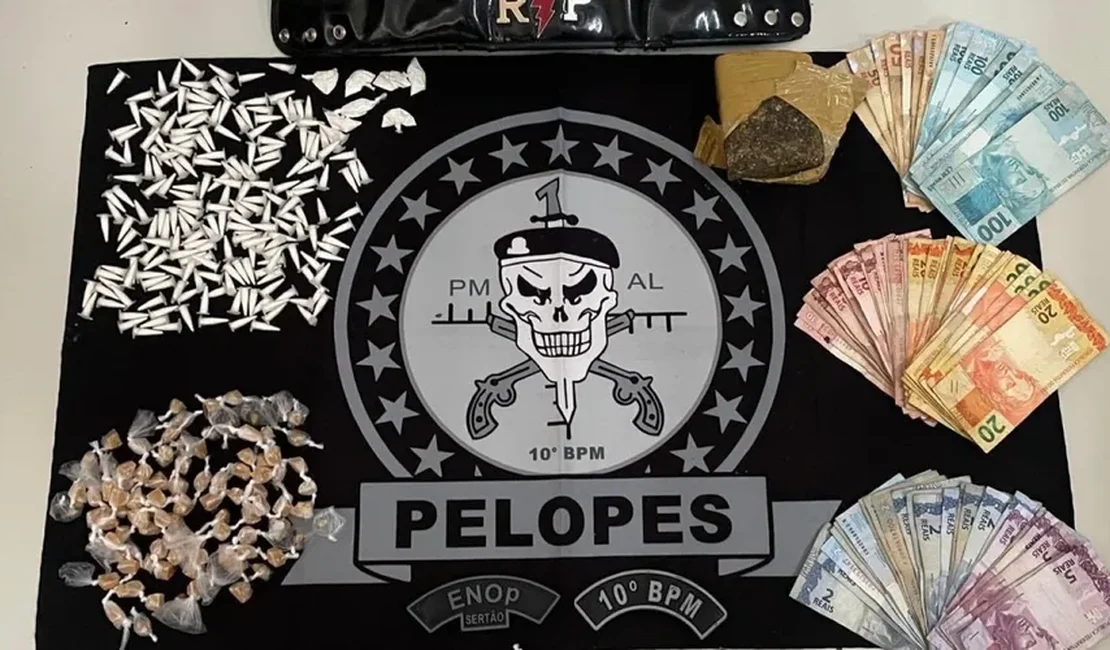 Polícia Militar apreende três armas de fogo e quase 4 kg de drogas em ações na capital e interior