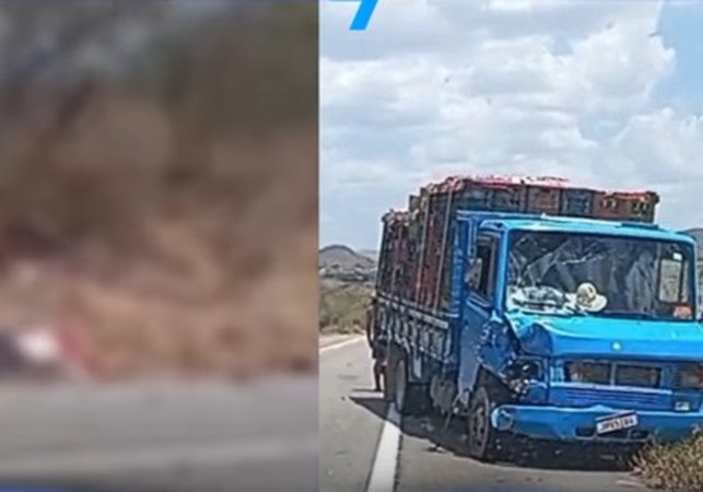 Motociclista morre após colisão com caminhão no povoado Mata Burro, em Estrela de Alagoas