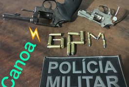 Dupla tenta fugir da polícia e é presa com arma em Lagoa da Canoa
