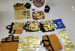 Polícia apreende 111 kg de ouro e avião no aeroporto de Goiânia