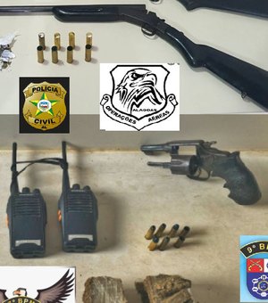 Operação conjunta prende dois e apreende armas no Sertão alagoano
