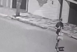 Vídeo. Criminoso arromba loja com pedradas e furta utensílio, em Arapiraca