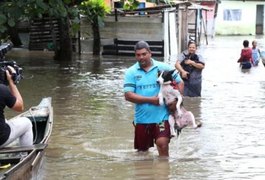 Número de desabrigados e desalojados praticamente dobra em Alagoas nas últimas 24 horas