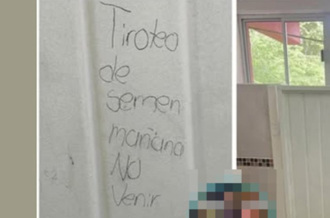 Mensagem em banheiro de escola mobiliza policiais no México: 'Tiroteio de sêmen'