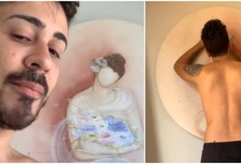 Carlinhos Maia rabisca obra de arte em hotel e é criticado na web