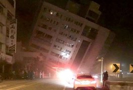 Edifícios desmoronam após terremoto de magnitude 6.4 em Taiwan