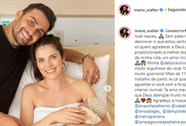 Mano Walter comemora nascimento do 1º filho com Débora Silva: “Sem palavras”