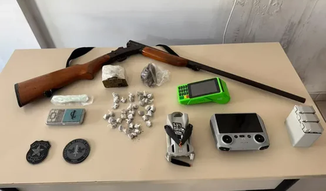 Polícia apreende drone avaliado em mais de R$ 5 mil usado para monitorar ações policiais em Milagres