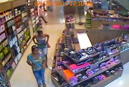 Polícia Civil divulga imagens de furto a loja de cosméticos