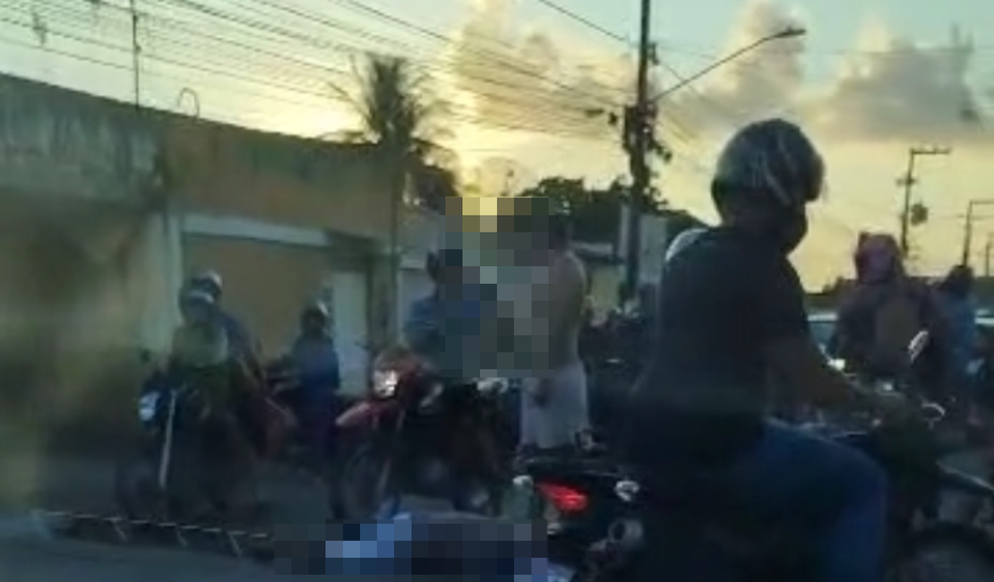 Ciclista é atingido por moto no bairro Boa Vista, em Arapiraca