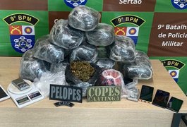 Ação policial apreende mais de 10 quilos de drogas em residência no Sertão alagoano