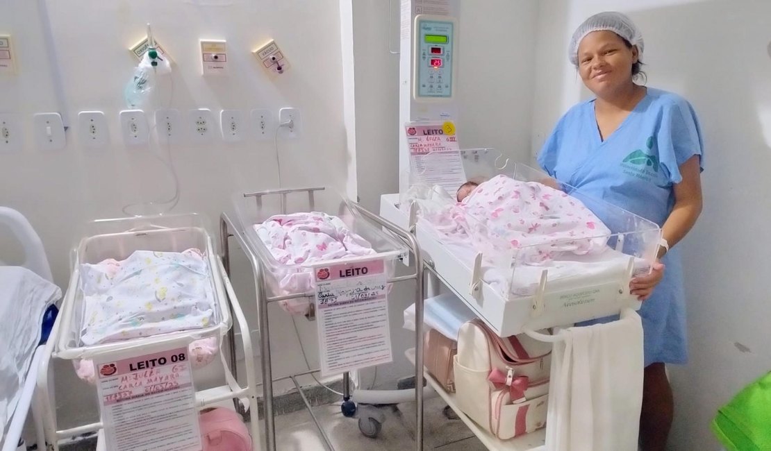 Maternidade de Maceió realiza campanha de arrecadação para ajudar família de trigêmeas prematuras