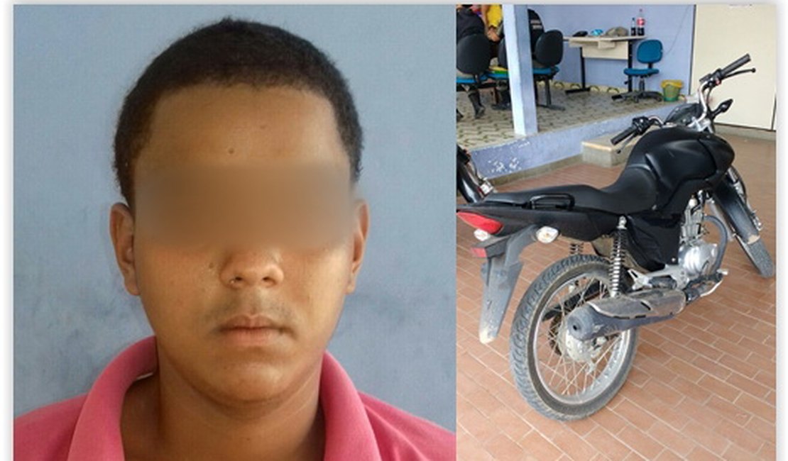 Menor é detido com motocicleta roubada em Arapiraca