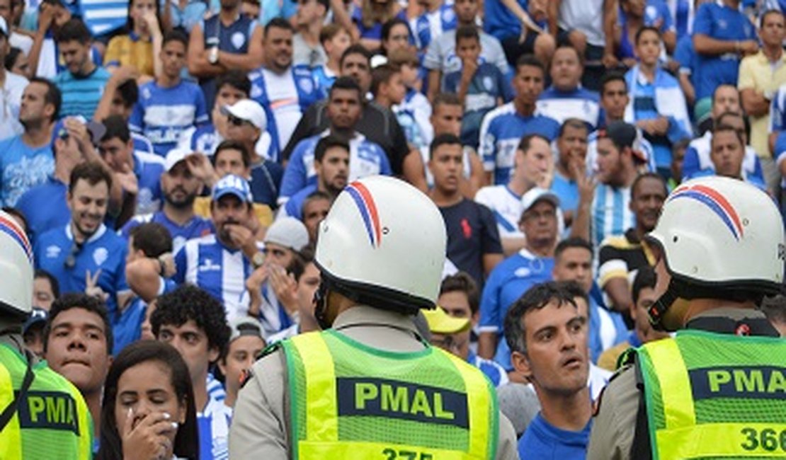 Mais de 360 policiais militares alagoanos atuarão no jogo CSA e Palmeiras nesta quarta-feira