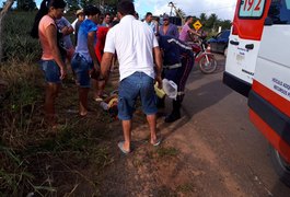 Jovem passa direto em lombada e sofre acidente em Arapiraca