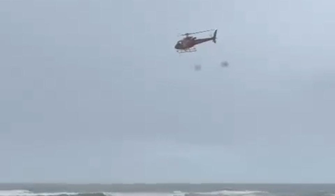 VÍDEO: Banhistas se afogam na Praia da Lagoa de Pau, em Coruripe; um é resgatado e outro segue desaparecido
