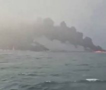 Colisão entre navios causa incêndio com dezenas de vítimas no Reino Unido