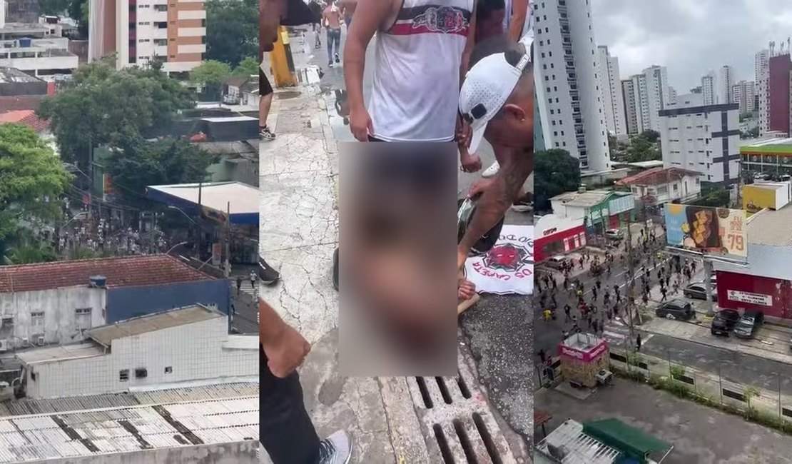 Horas antes de clássico em PE, brigas entre torcedores transformam ruas do Recife em cenário de guerra