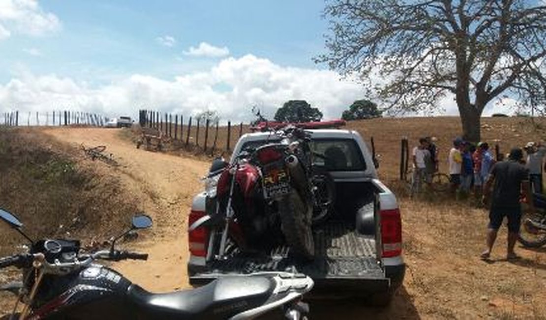 Rádio Patrulha recupera três motocicletas roubadas no Sítio Mulungu, em Arapiraca