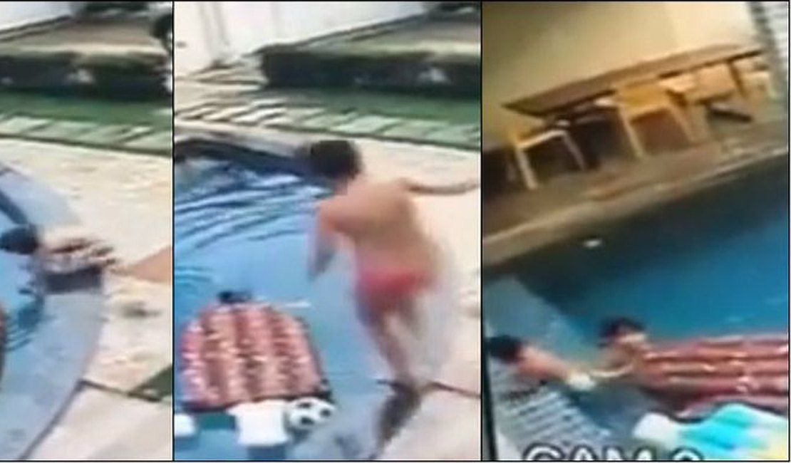 Vídeo. Criança de 7 anos salva primo de 2 de afogamento