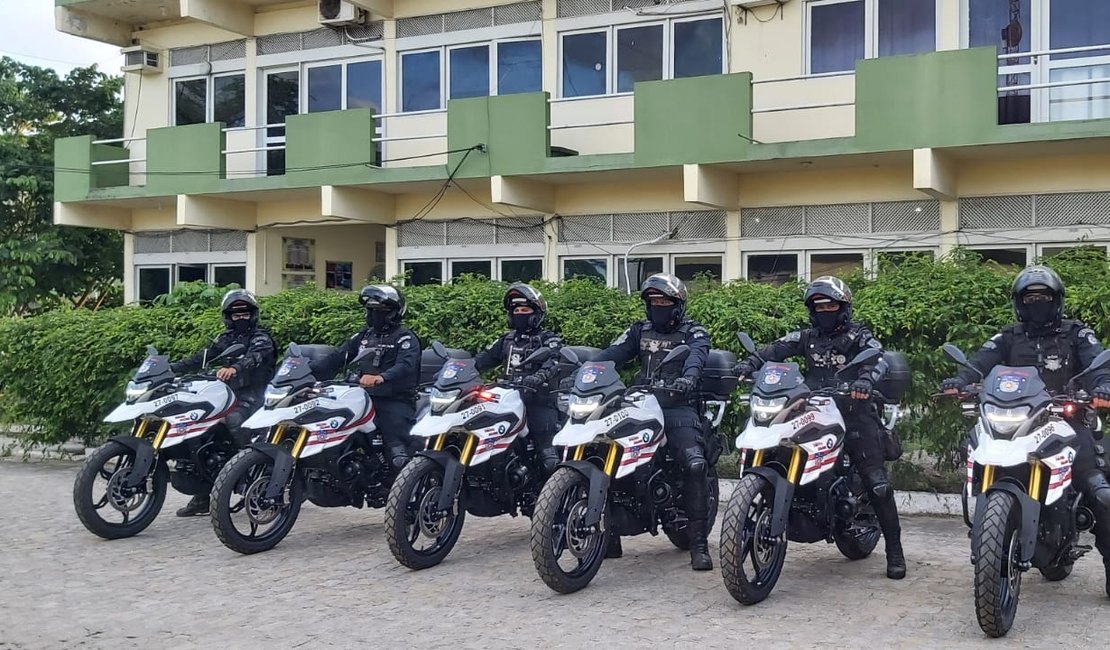 Rocam do 3° Batalhão de Polícia Militar recebe 10 novas motocicletas para o trabalho diário