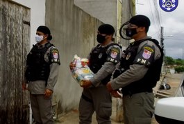 Vídeo. Patrulha Maria da Penha distribui 80 cestas básicas em Arapiraca