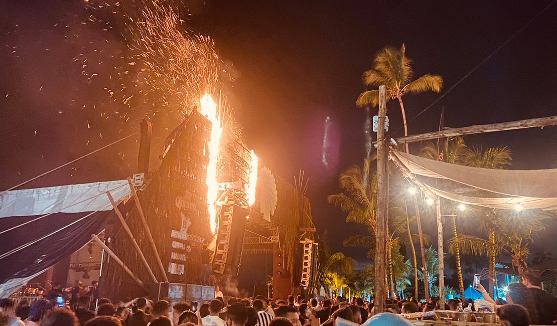 Show de ﻿reveillon do Café de La Musique Maceió é cancelado após incêndio no palco