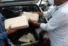 Vigilância sanitária fiscaliza pizzarias e apreende 60 kg de queijo em Arapiraca