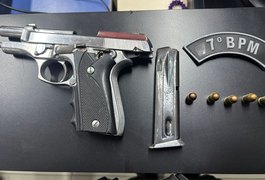 Homem é preso ao ser flagrado com pistola durante festa em Pão de Açúcar