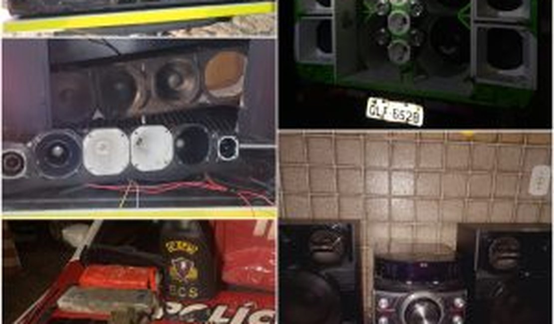 Paredões de som e drogas são apreendidos durante operação do “Na Base do Sossego”