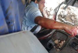 Caminhão perde freio e motorista fica gravemente ferido, em Quebrangulo, AL